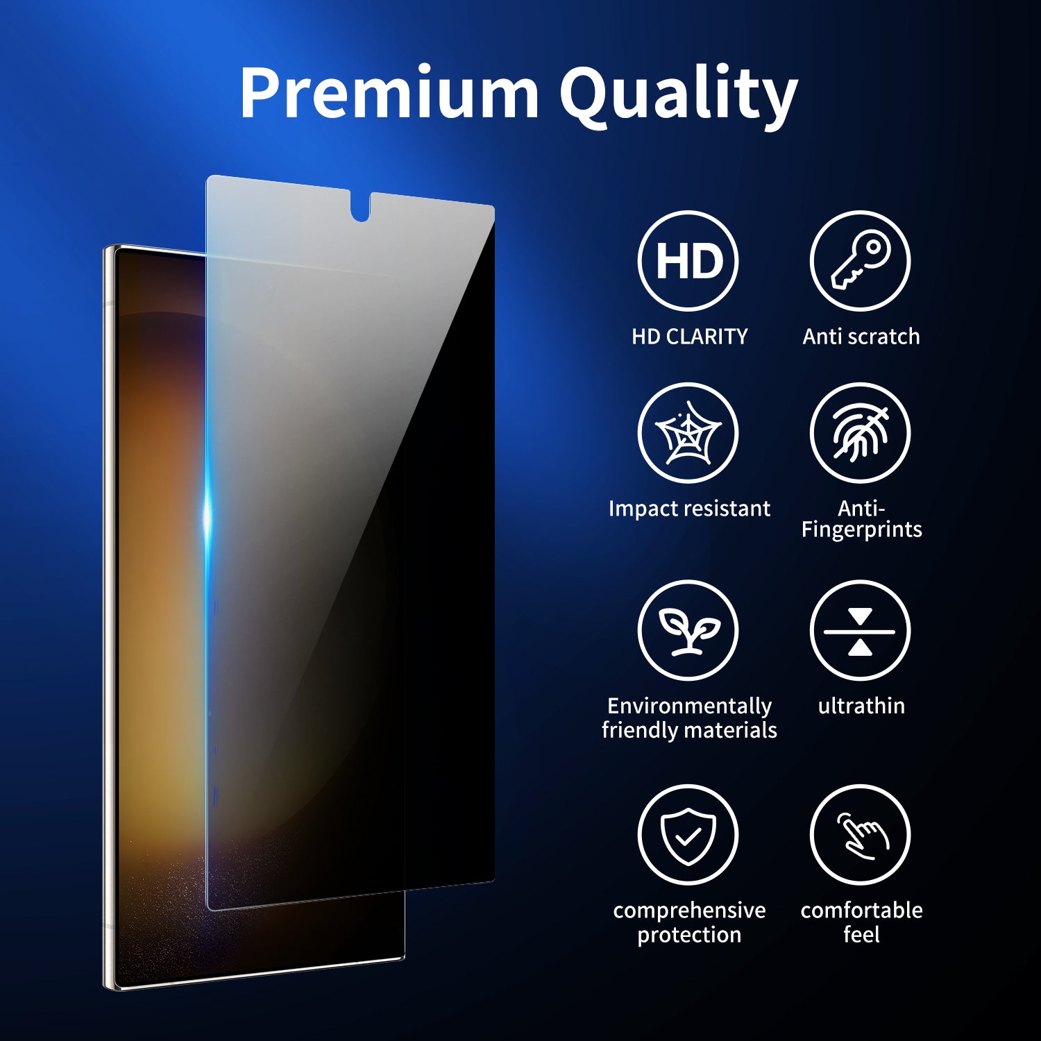 2Pcs Anti-Peeping Screen Protector for Samsung Galaxy S24 Ultra 9H Hardness Film with 2Pcs Camera Lens Protector 2Pcs Anti-Peeping Screen Protector for Samsung Galaxy S24 Ultra 9H Hardness Film with 2Pcs Camera Lens Protector